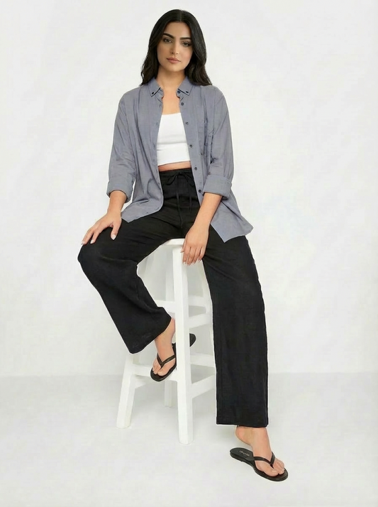 EK C&A Ladies Shirt Grey Blue