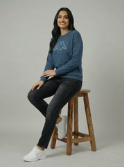 Kappa Ladies Sweatshirt Teal Blue