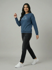 Kappa Ladies Sweatshirt Teal Blue