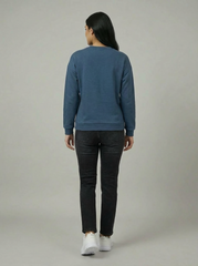 Kappa Ladies Sweatshirt Teal Blue