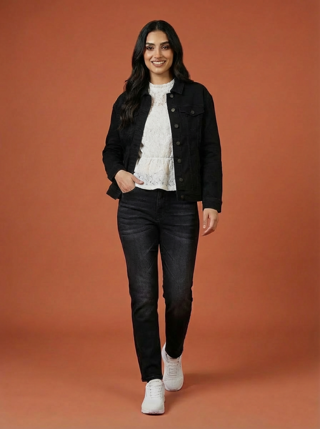 Denim Ladies Jacket Black