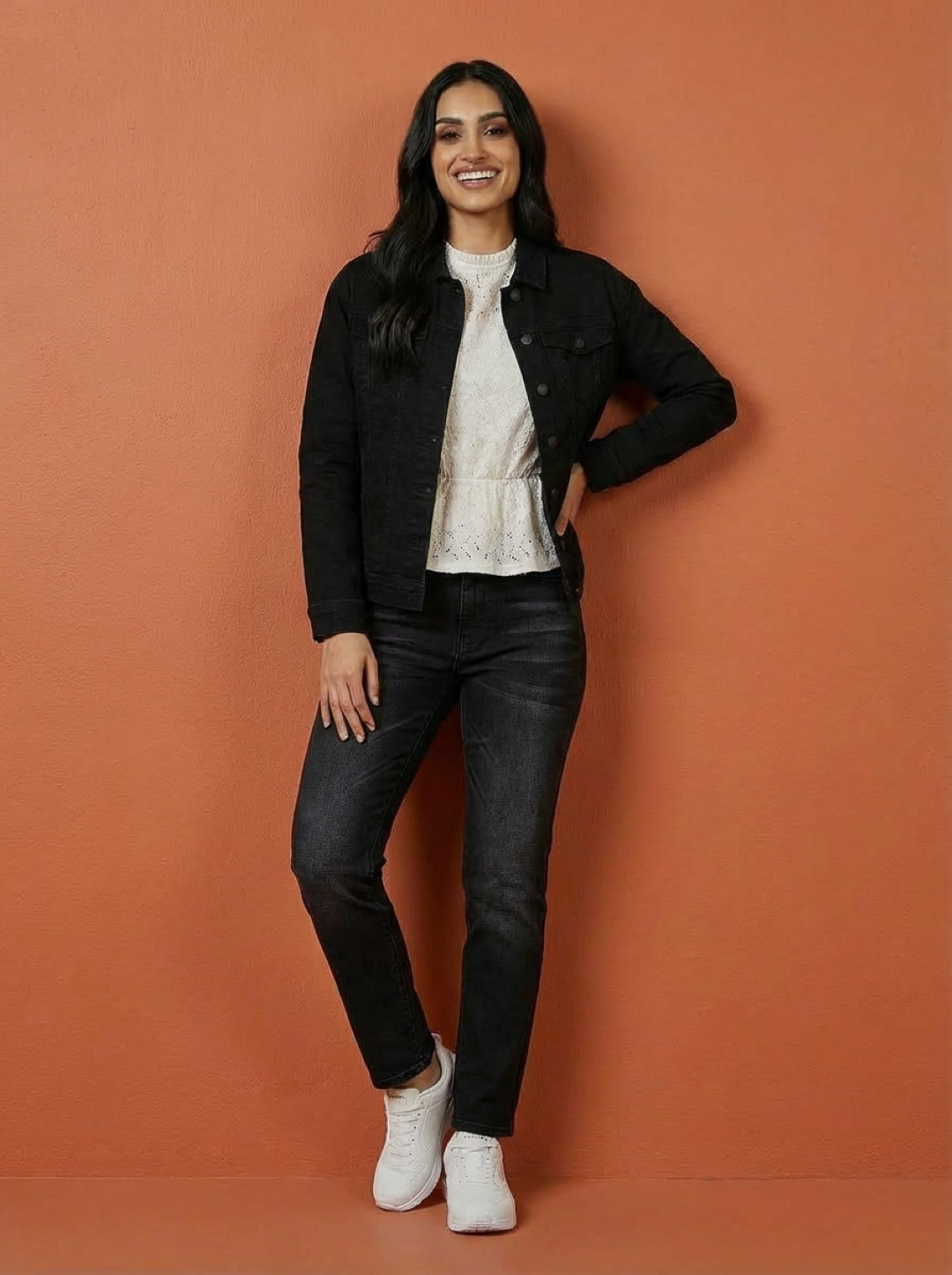 Denim Ladies Jacket Black