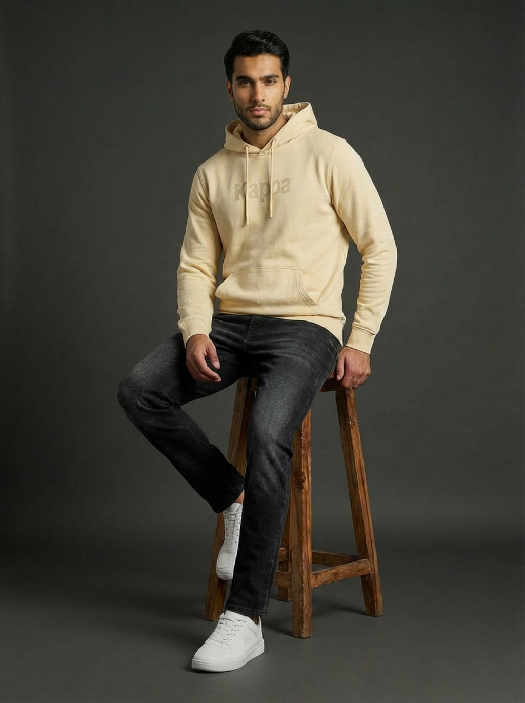 Kappa Man Hoodie Cream