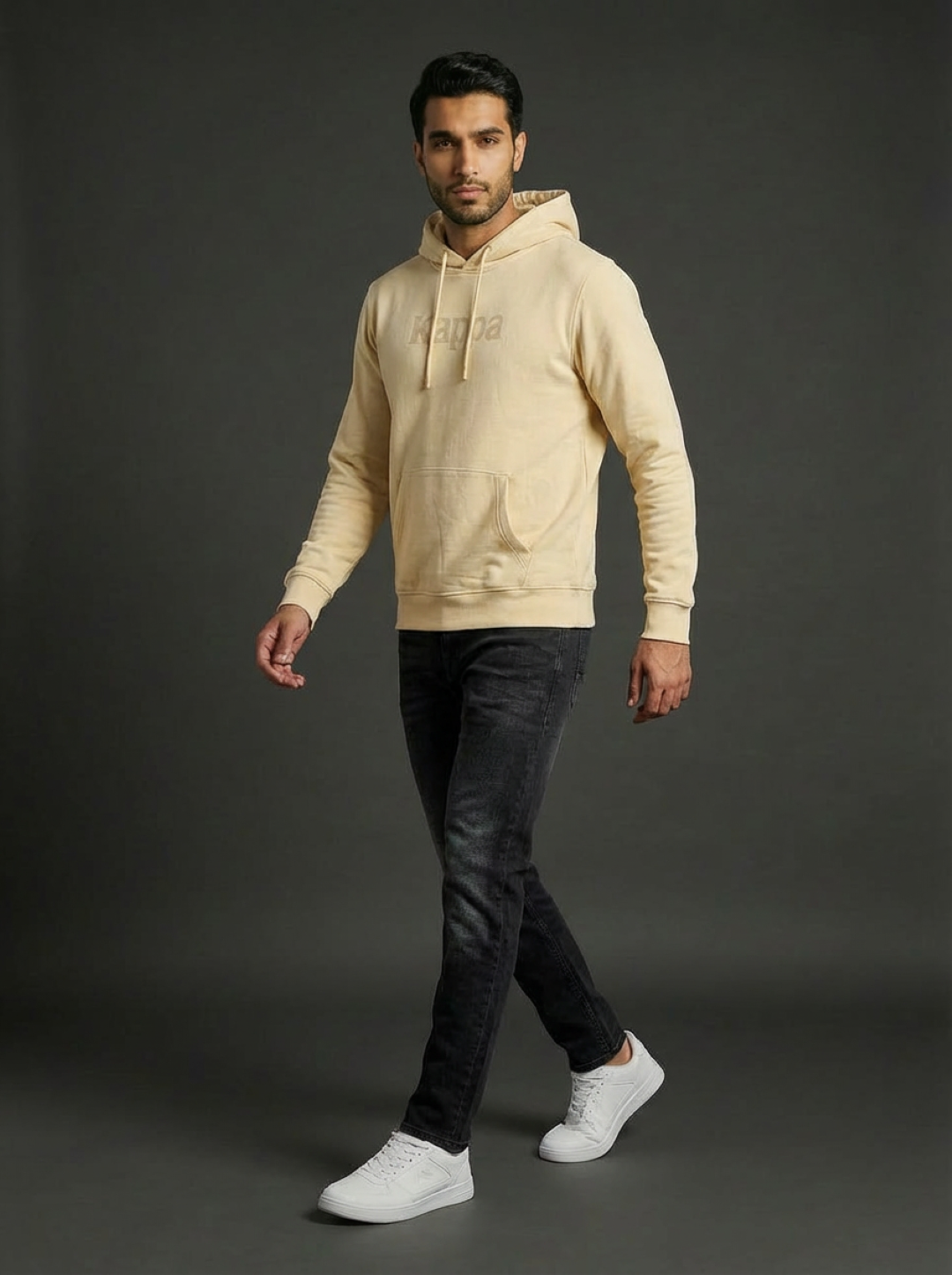 Kappa Man Hoodie Cream