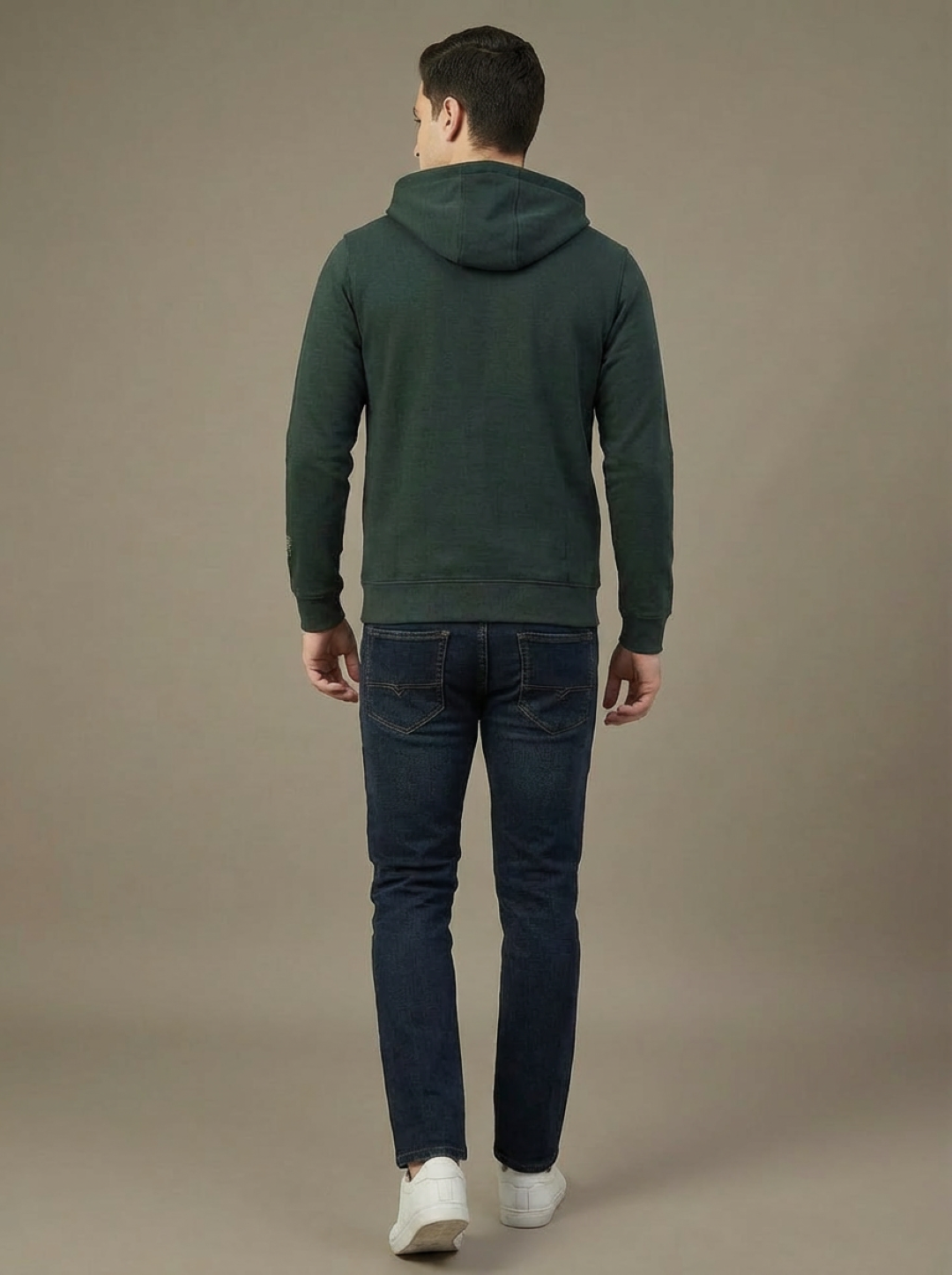 US Grand Polo Zip Man Hoodie Forest Green