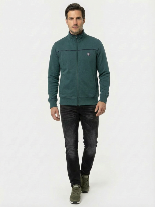 Il Granchio Man Zip Jacket Muted Green
