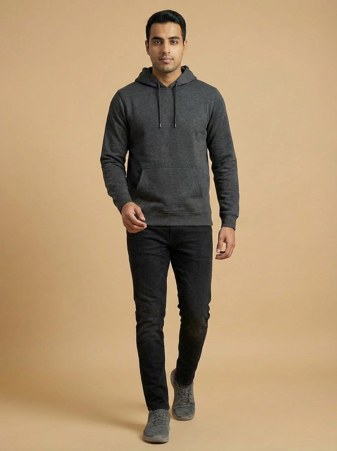 River Island Man Hoodie Sport Grey