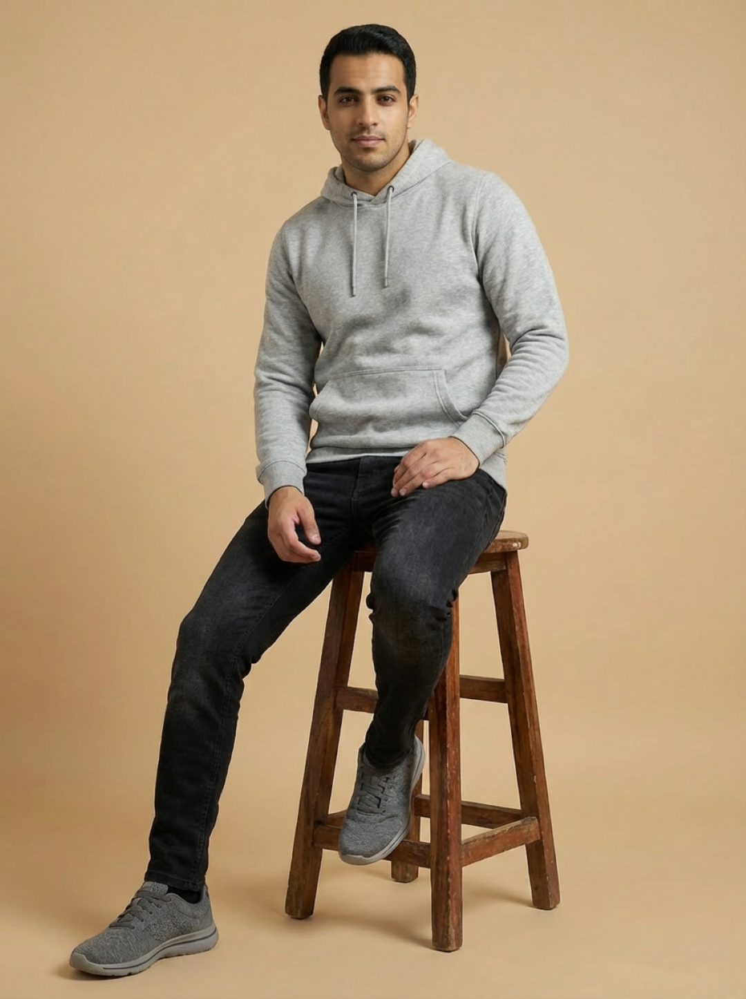 River Island Man Hoodie Grey