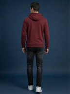 Van Heusen Man Hoodie Maroon