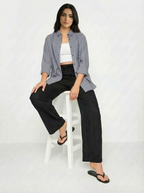 C&A Ladies Shirt Grey Blue