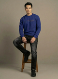 Cotton Belt Man Sweatshirt Royal Blue
