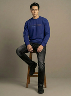 Cotton Belt Man Sweatshirt Royal Blue