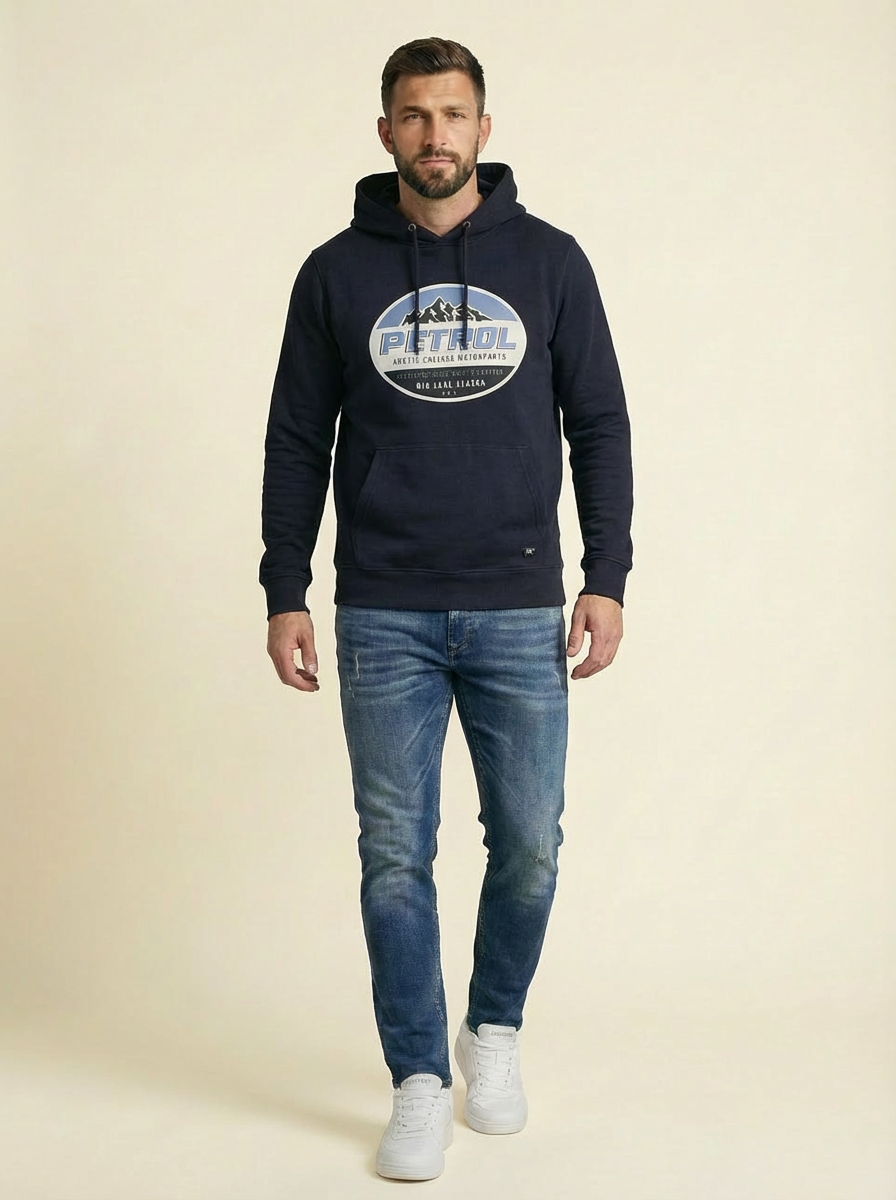 Petrol Man Hoodie True Navy