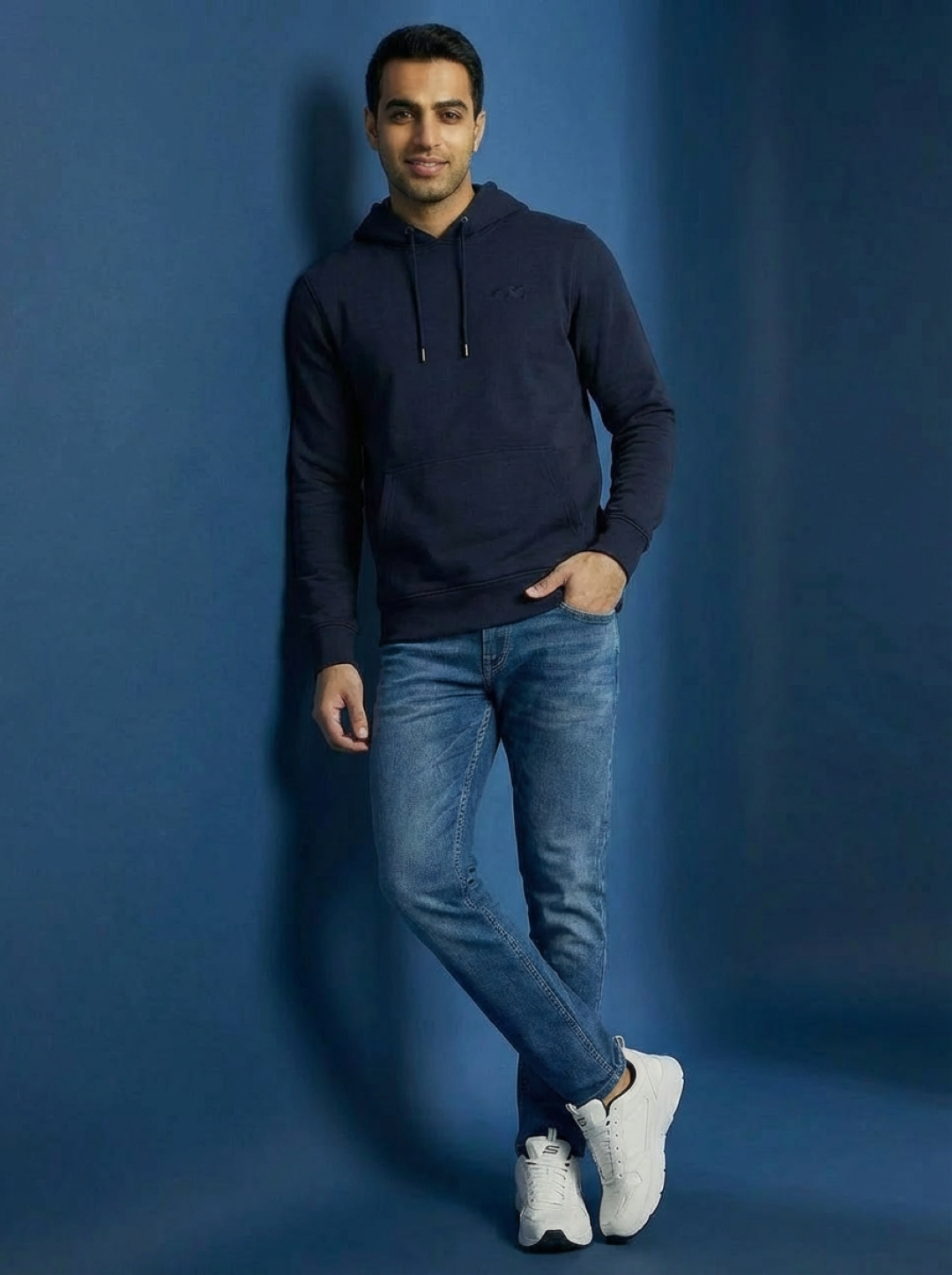 River Island Man Hoodie Navy