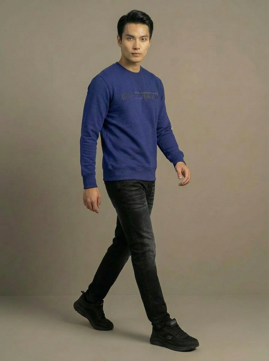 Cotton Belt Man Sweatshirt Royal Blue