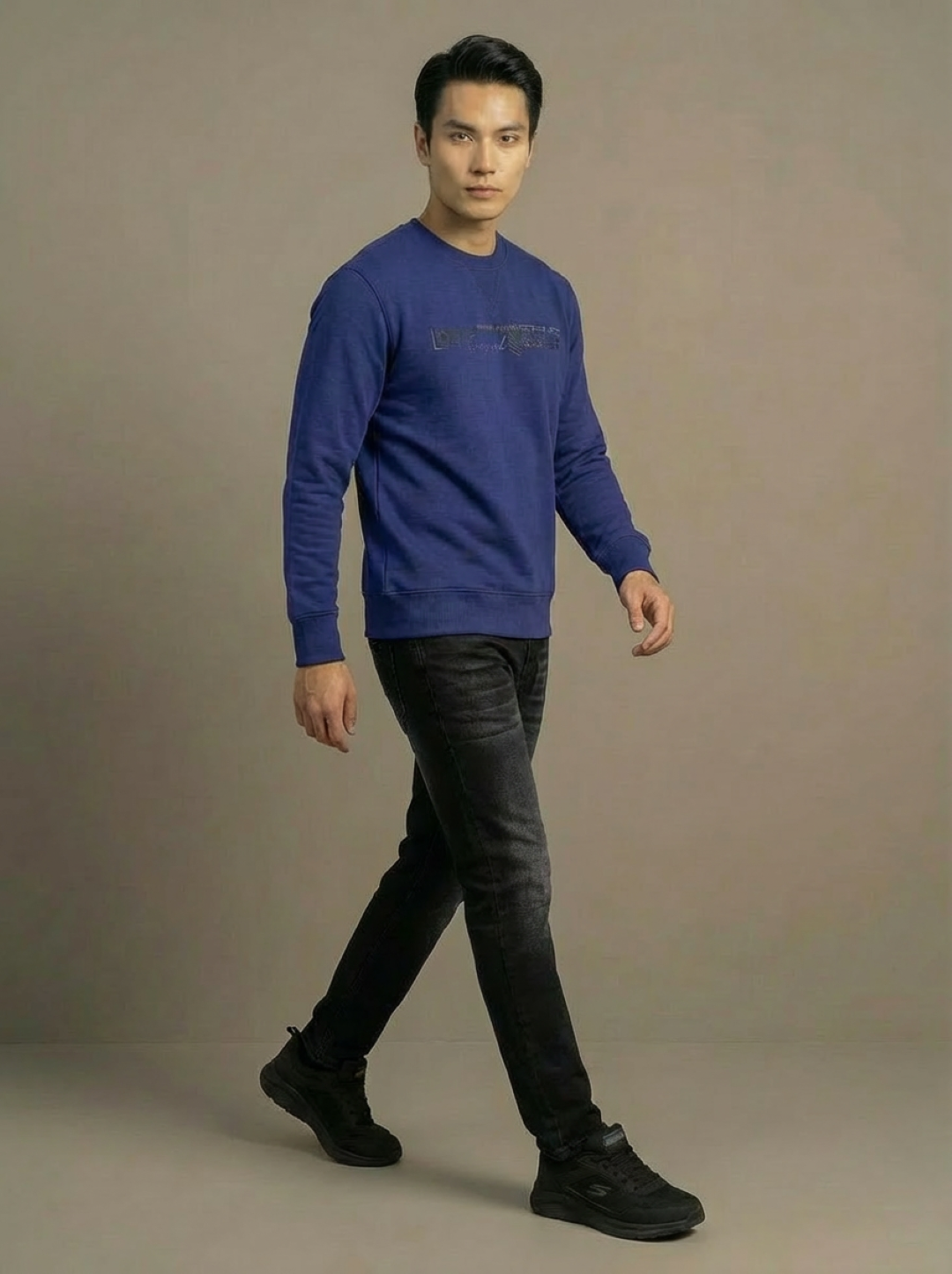 Cotton Belt Man Sweatshirt Royal Blue
