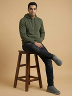 River Island Man Hoodie Olive