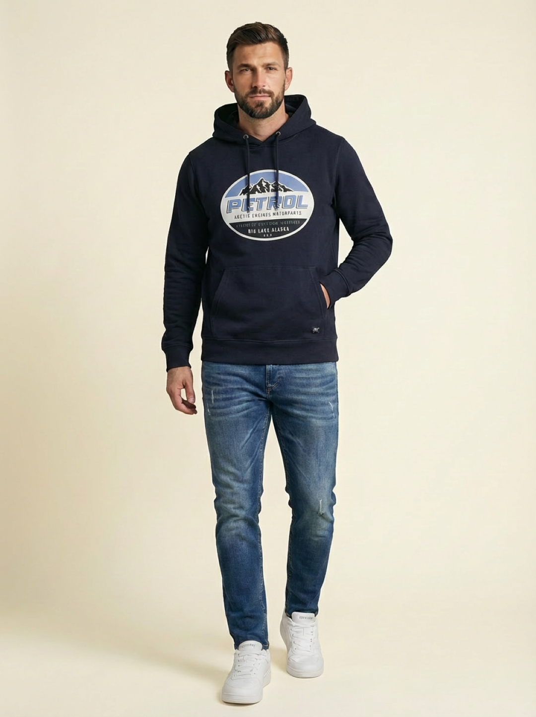 Petrol Man Hoodie True Navy