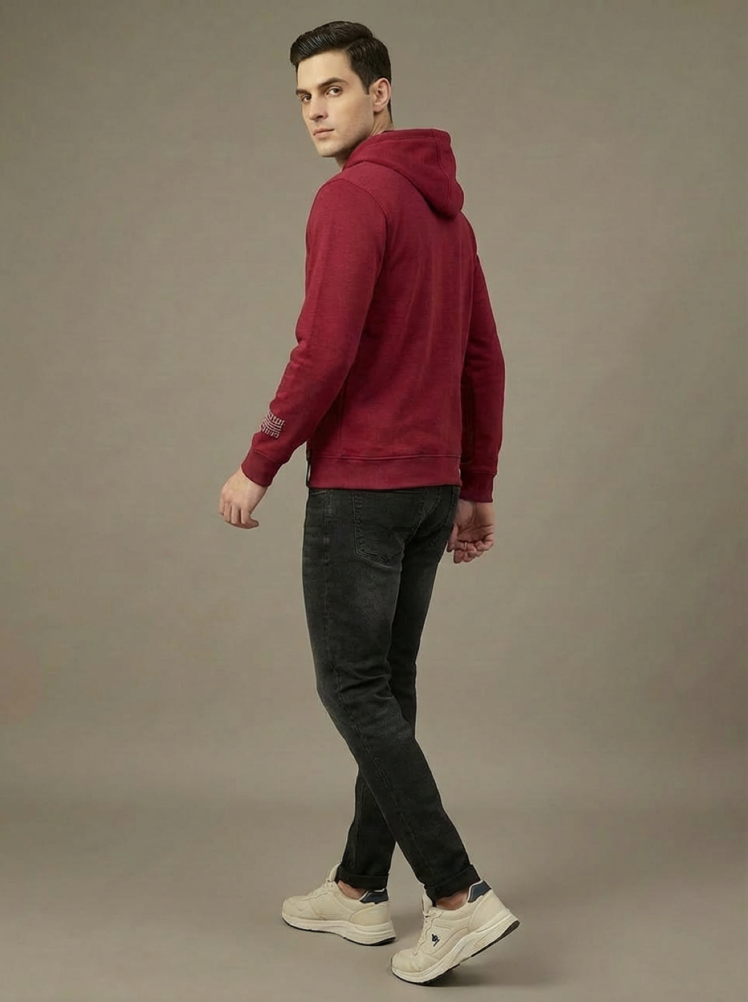 US Grand Polo Zip Man Hoodie Red