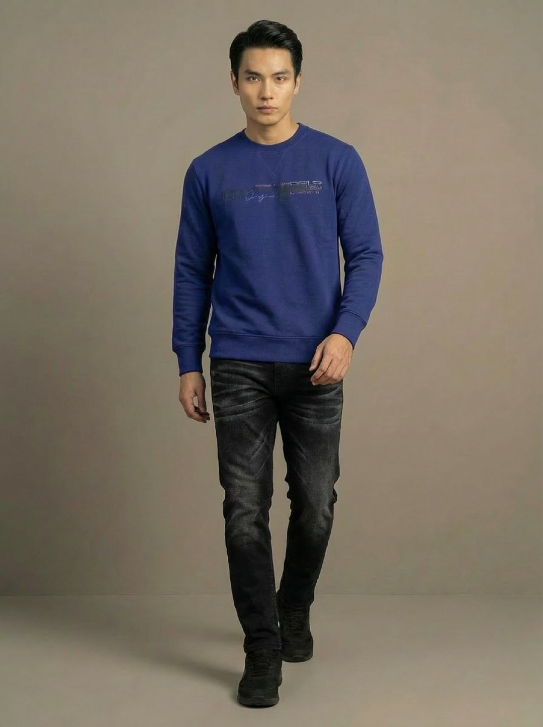 Cotton Belt Man Sweatshirt Royal Blue