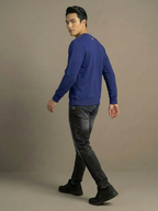 Cotton Belt Man Sweatshirt Royal Blue