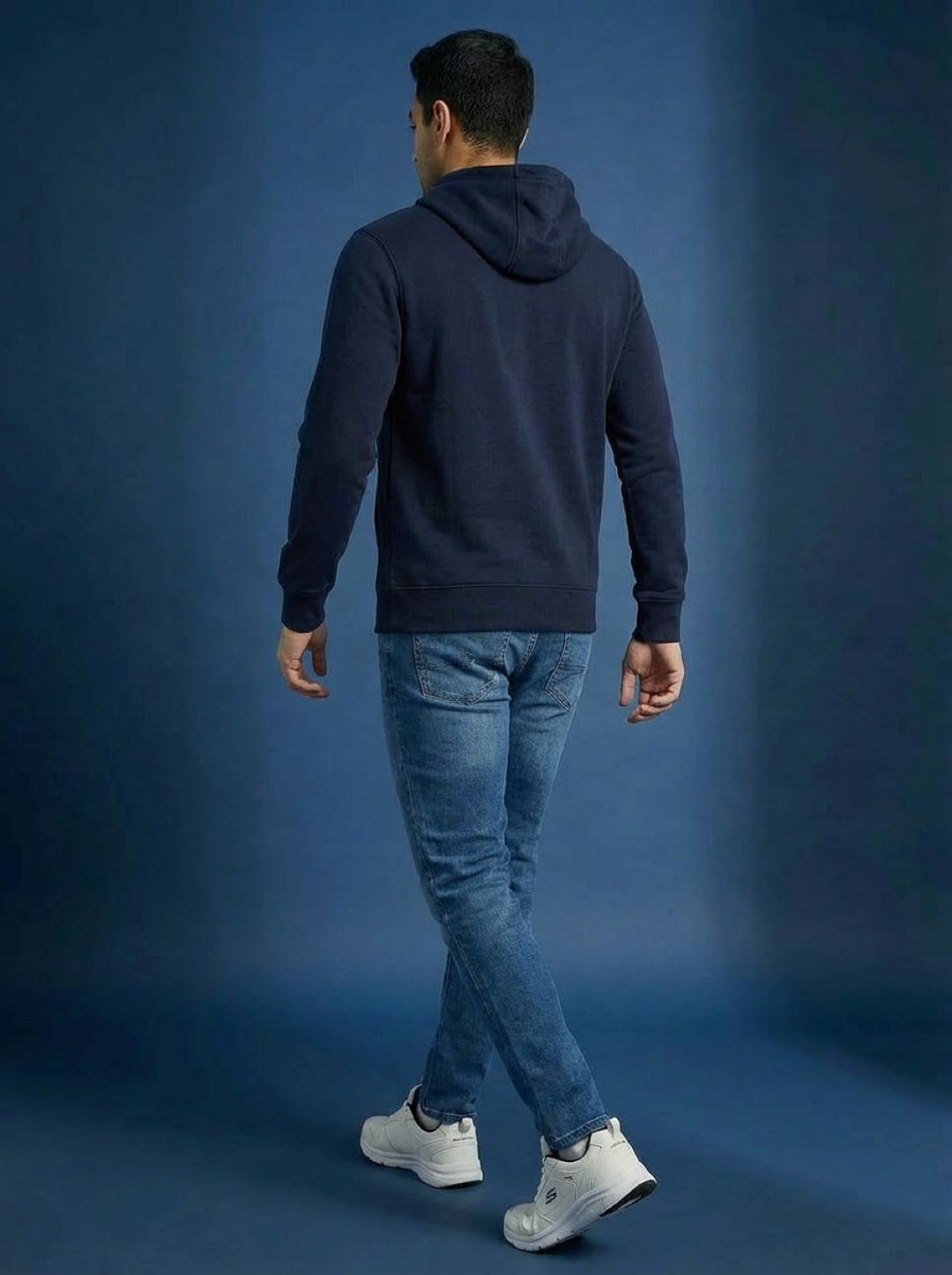 River Island Man Hoodie Navy