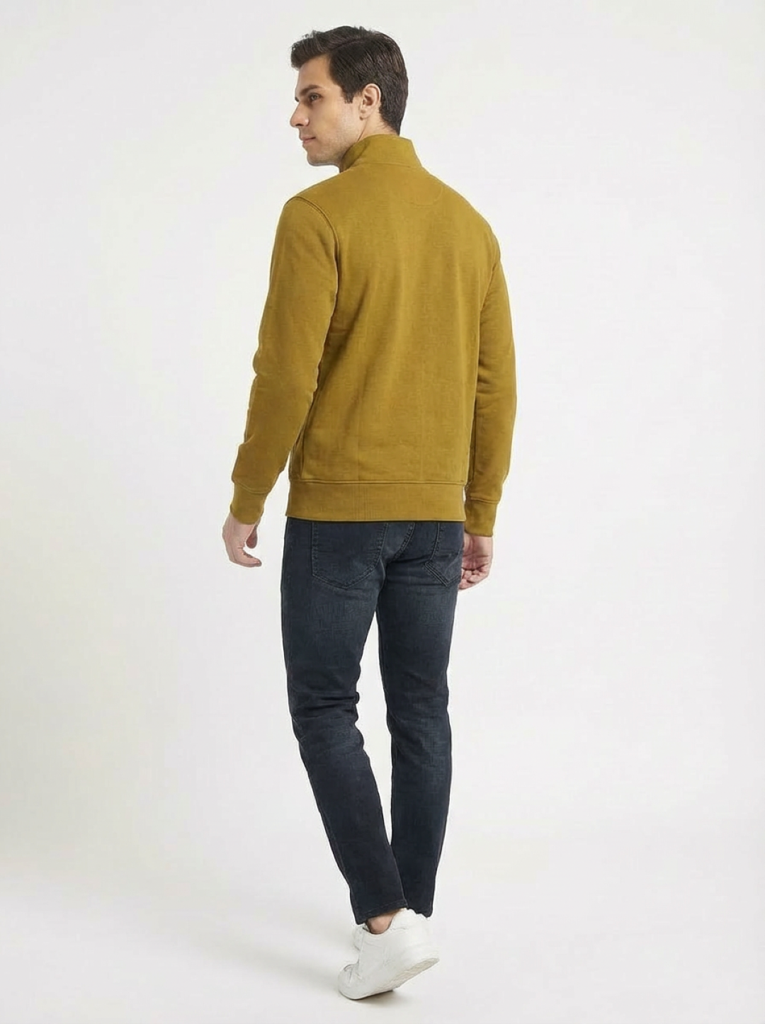 Il Granchio Man Zip Jacket Mustard