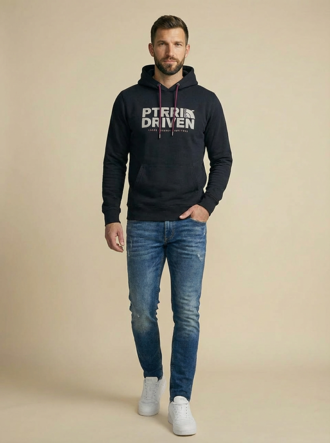 Petrol Man Hoodie True Navy