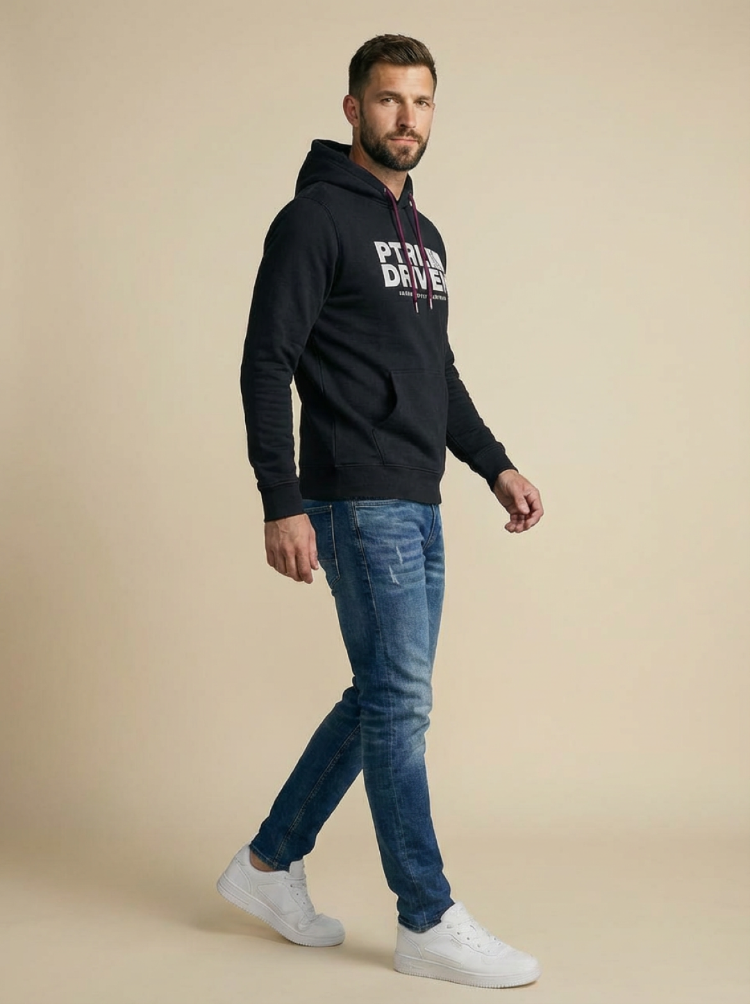 Petrol Man Hoodie True Navy