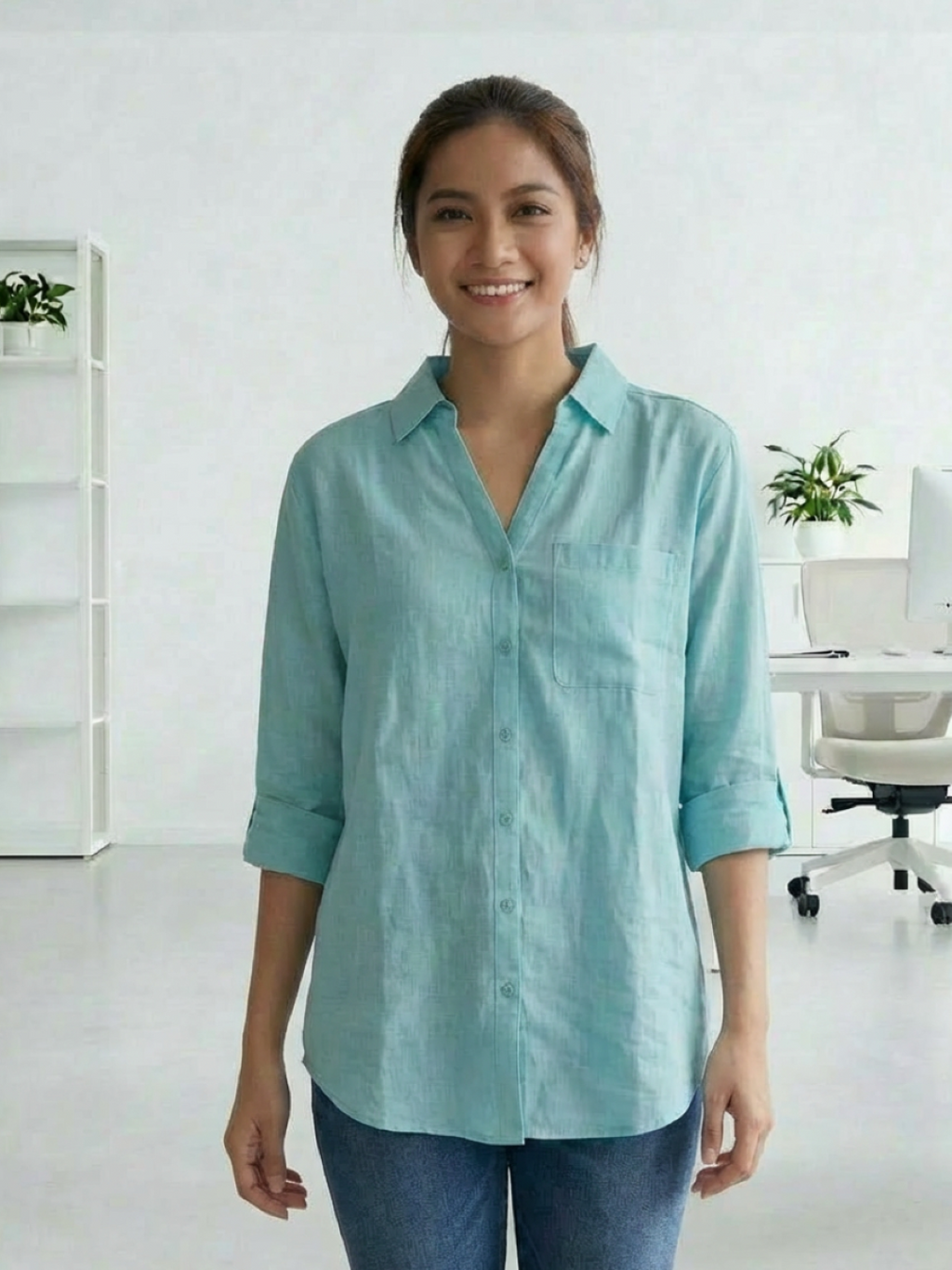 Lefties Ladies Shirt Sea Green