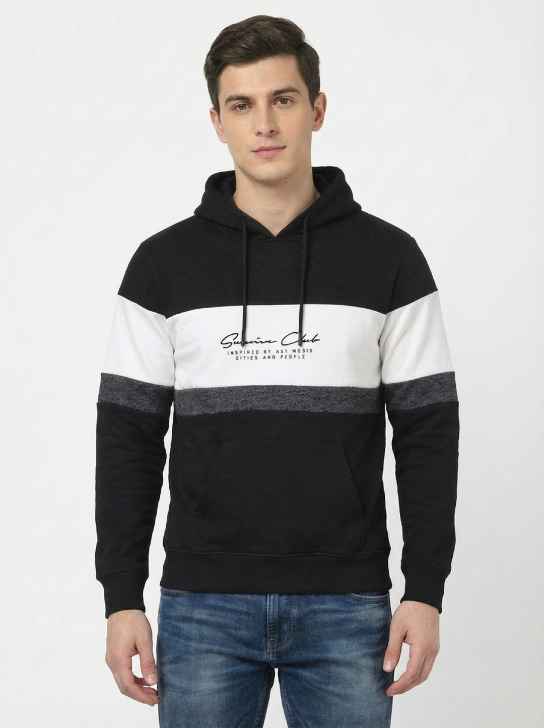 Clyton Man Pullover Hoodie Black
