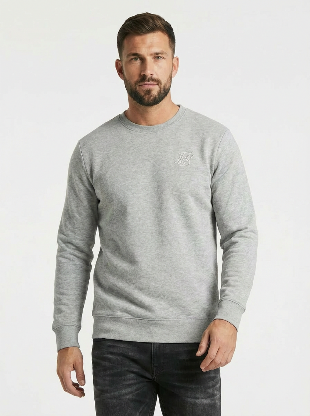 Sik Silk Man Sweatshirt Grey Melange