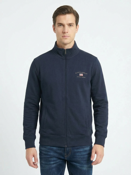 Cotton Belt Man Zip Jacket NAVY
