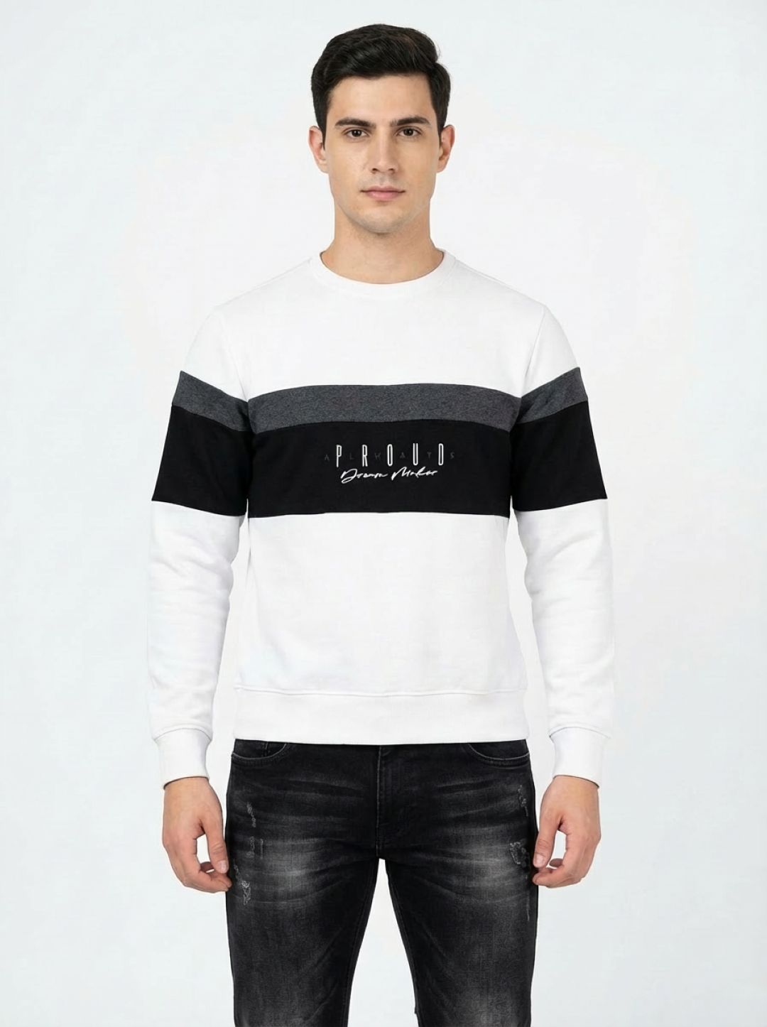 Clyton Man Sweatshirt Cream