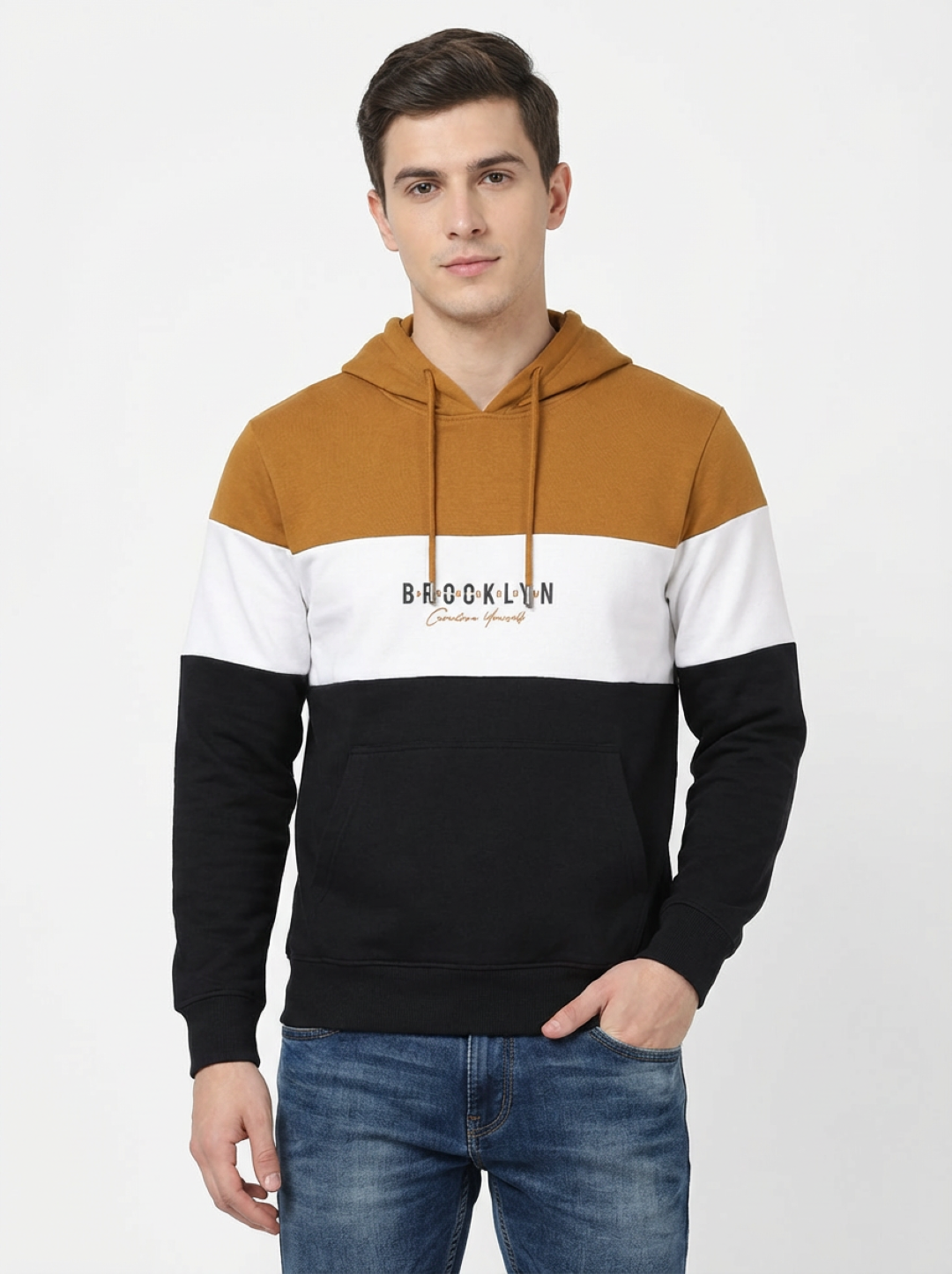 Clyton Man Pullover Hoodie Orange