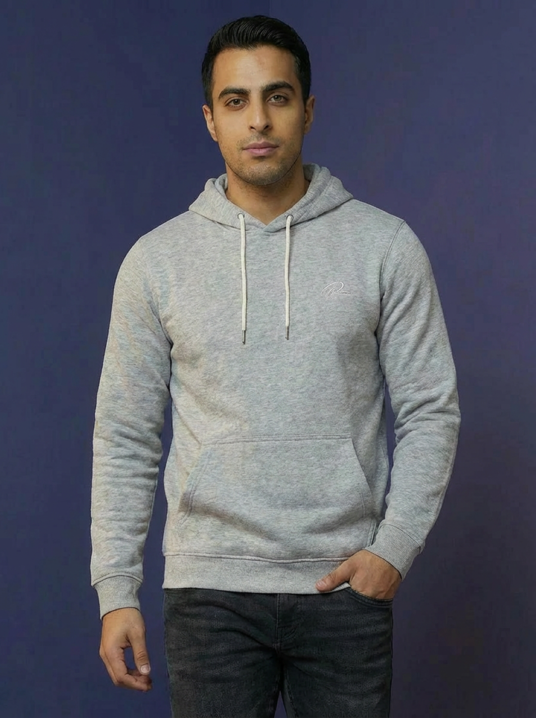 River Island Man Hoodie Heater Grey