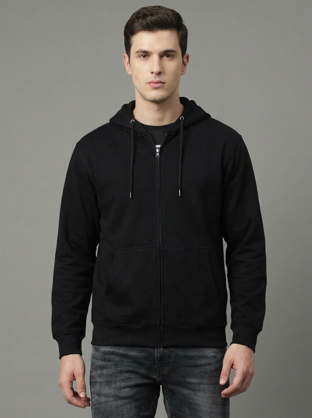 ATC Man Zip Hoodie Black