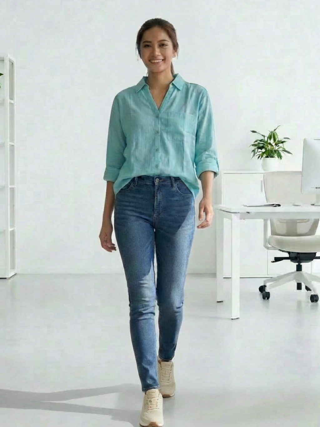 Lefties Ladies Shirt Sea Green