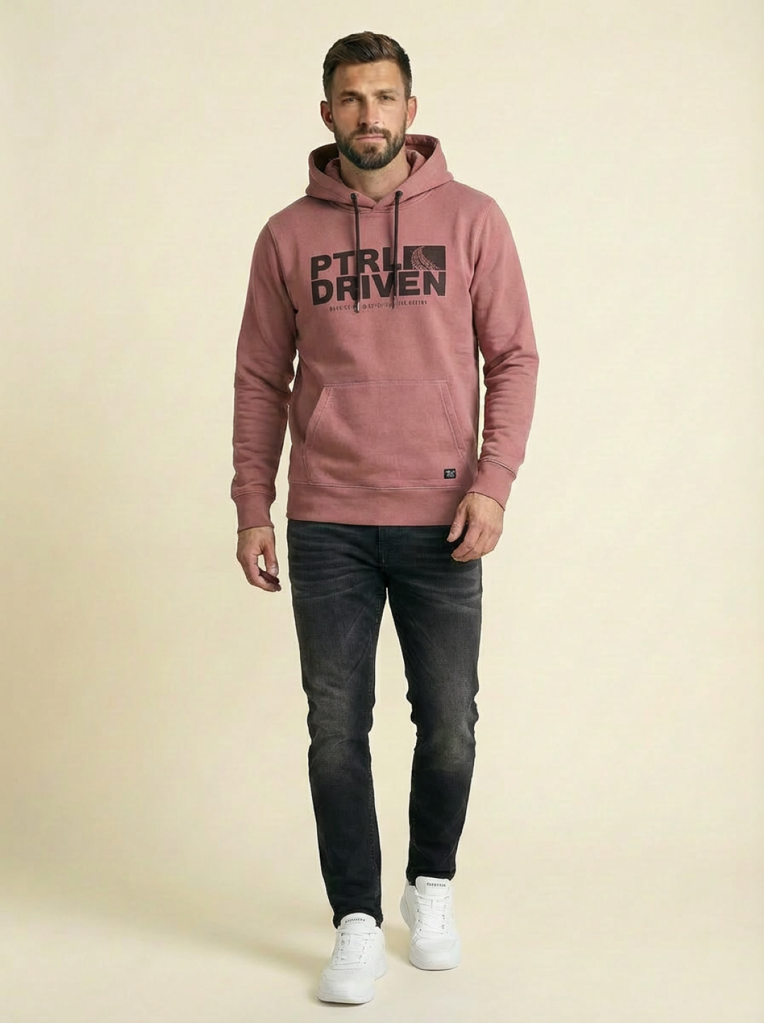 Petrol Man Hoodie Dusty Rose
