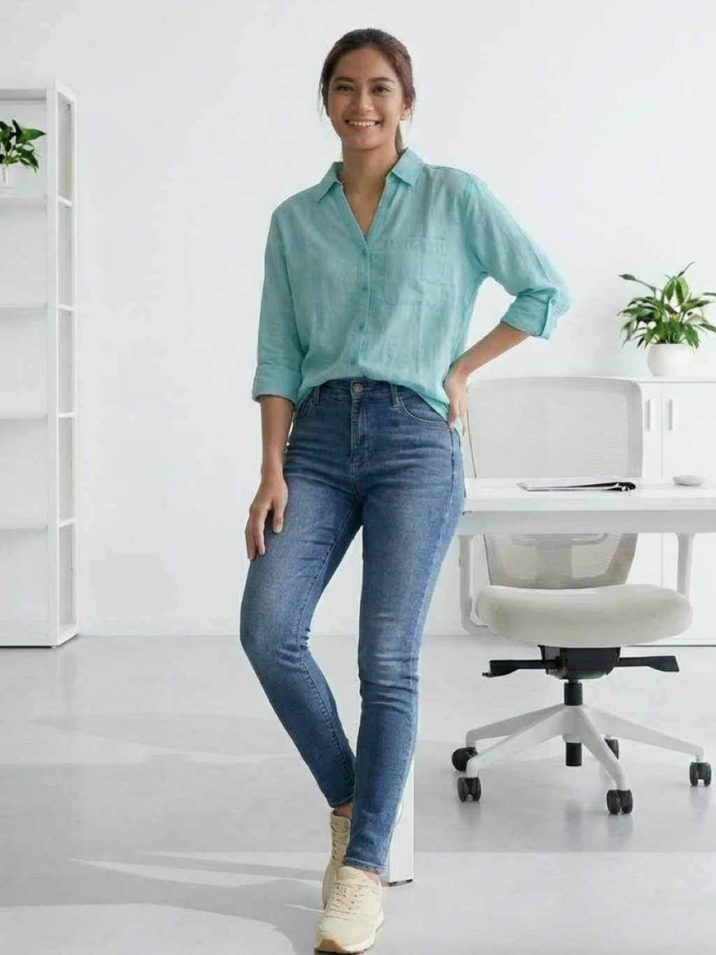 Lefties Ladies Shirt Sea Green