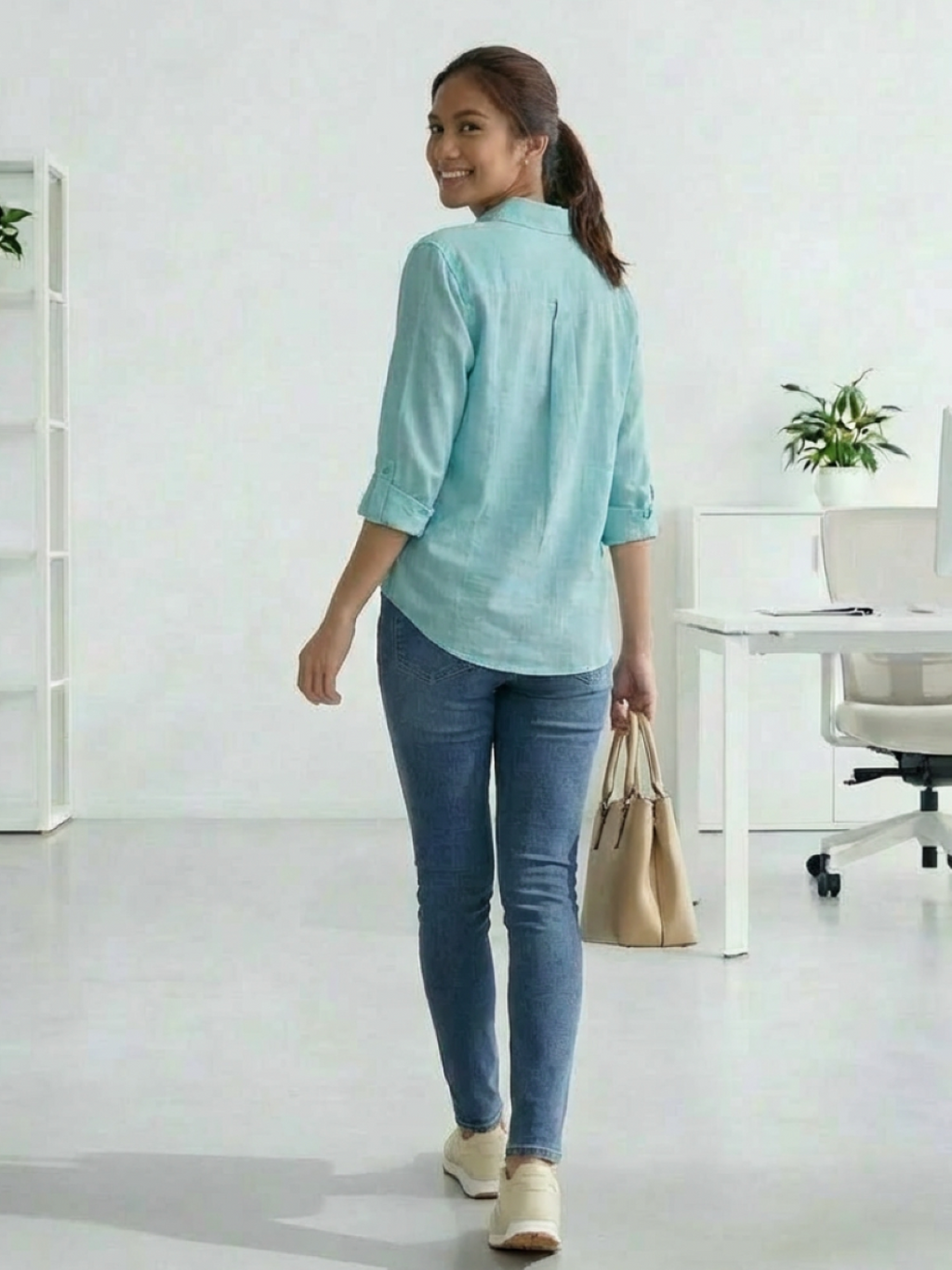 Lefties Ladies Shirt Sea Green