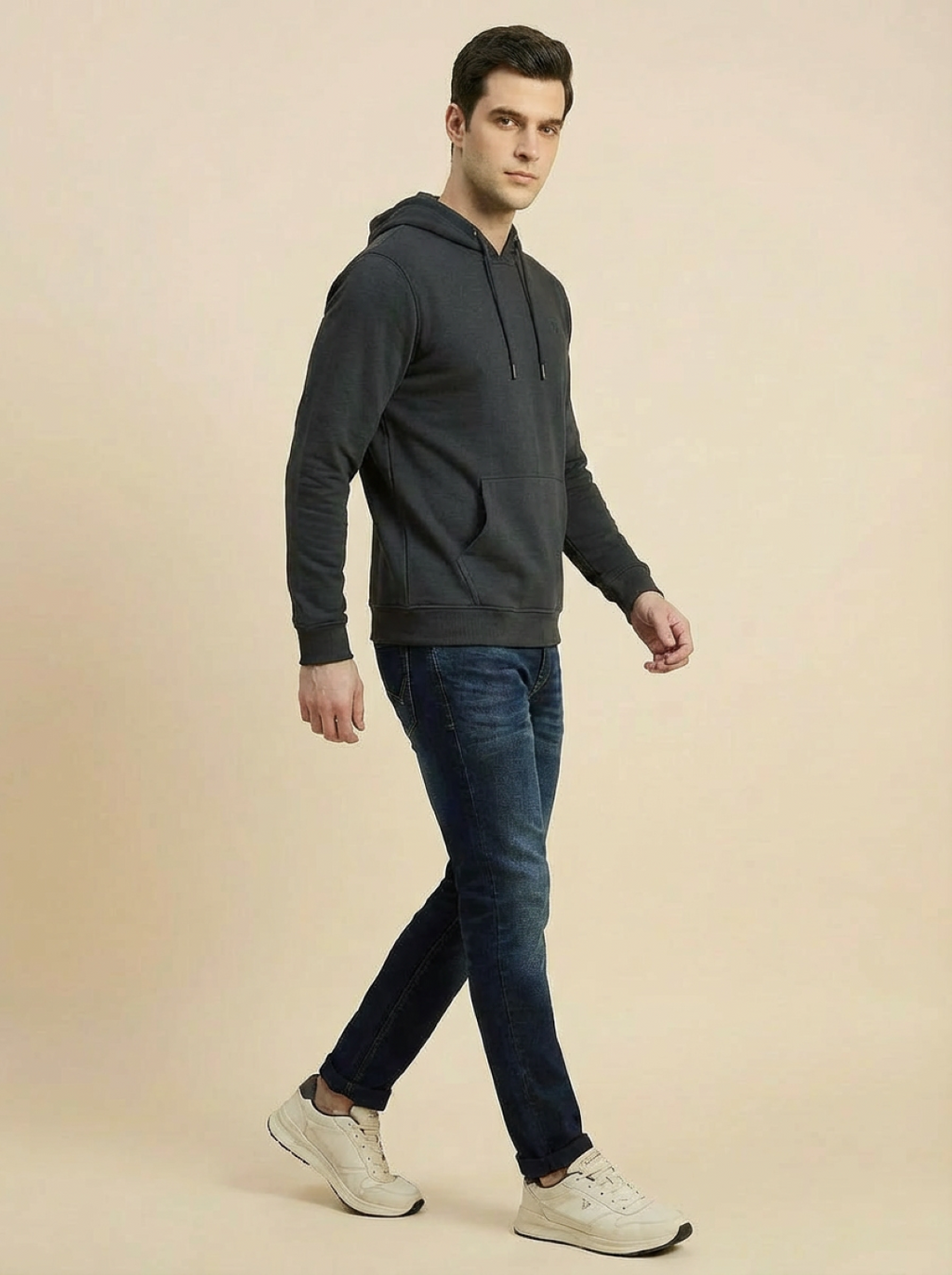 Van Heusen Man Hoodie Grey Navy