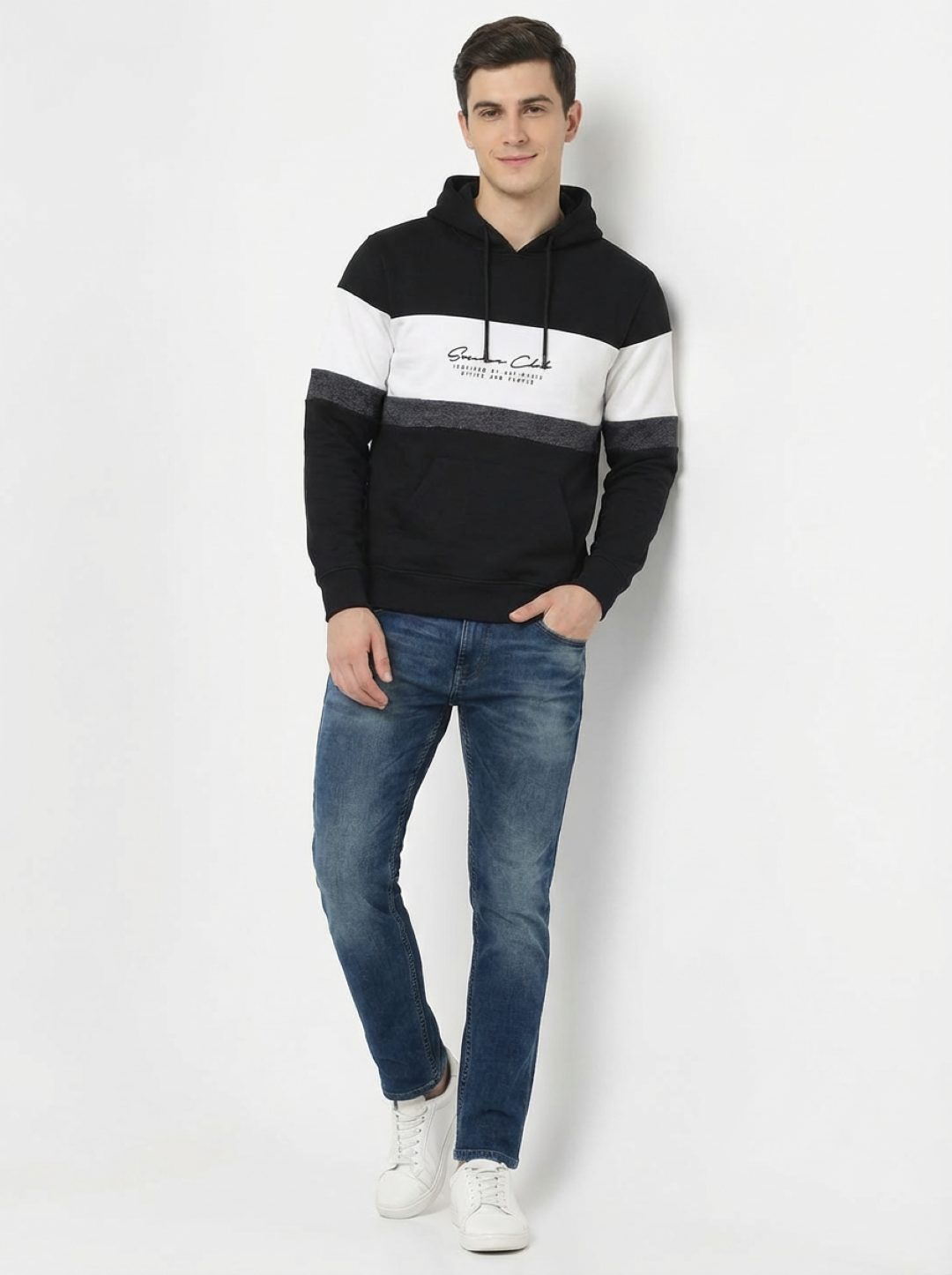 Clyton Man Pullover Hoodie Black