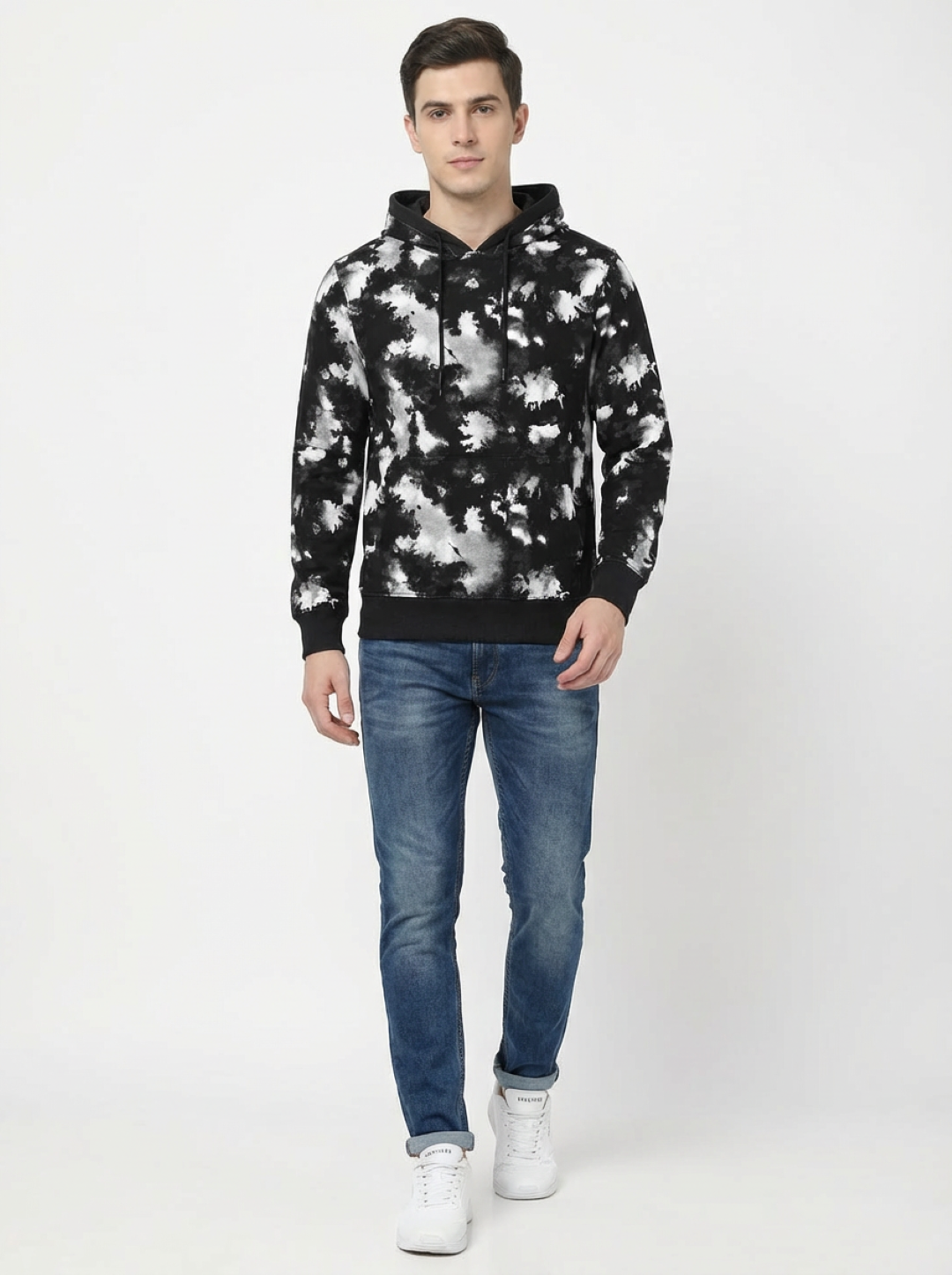 Clyton Man Pullover Hoodie Tie Dye