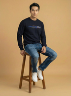 Cotton Belt Man Sweatshirt Navy