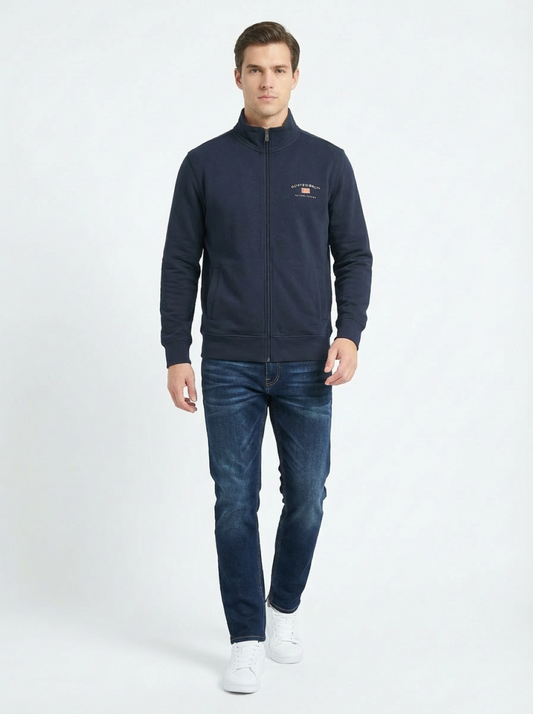 Cotton Belt Man Zip Jacket NAVY