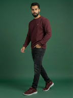 Allen Solly Man Sweatshirt Maroon