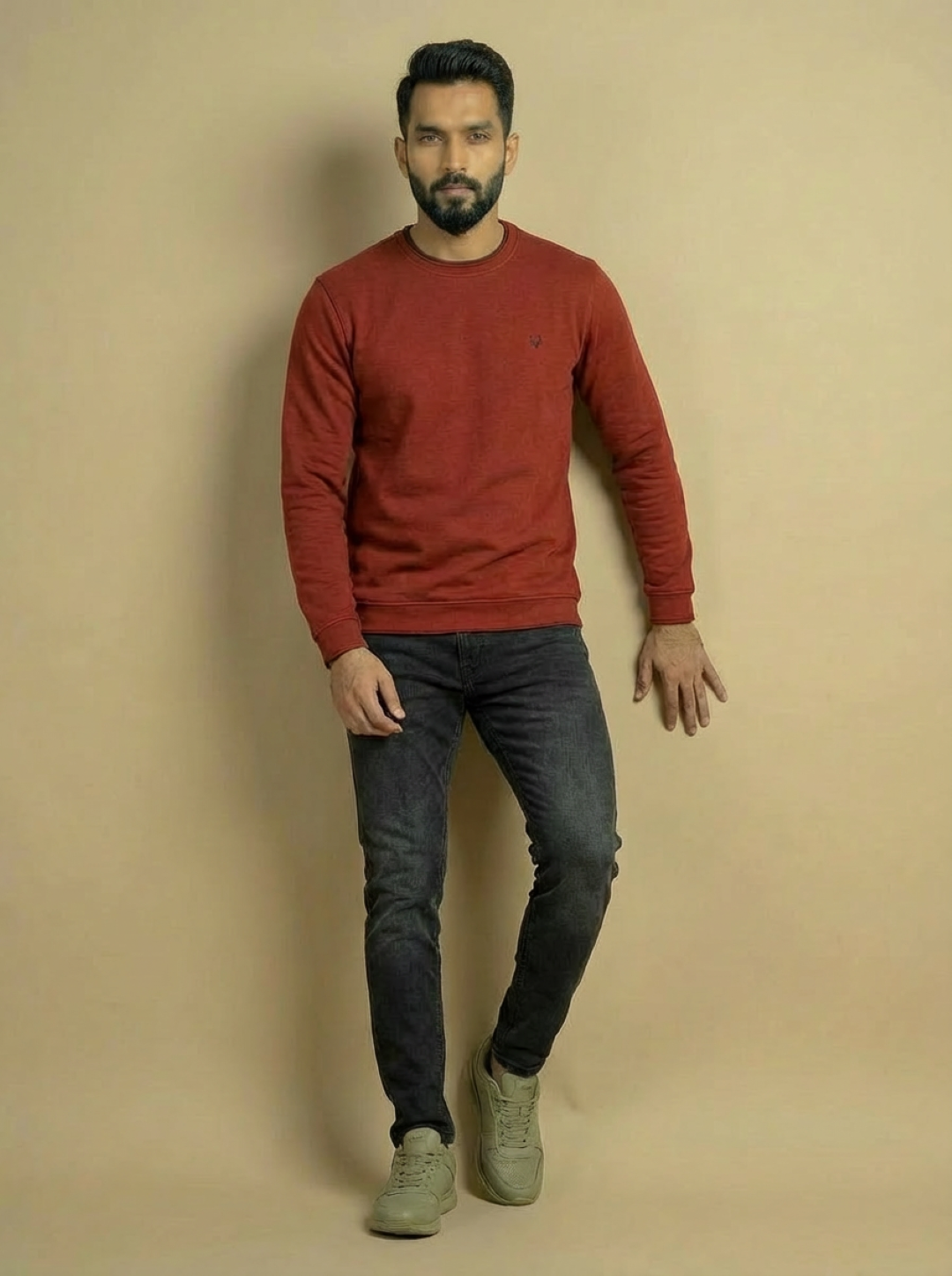 Allen Solly Man Sweatshirt Redish Orange