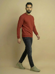 Allen Solly Man Sweatshirt Redish Orange