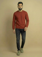 Allen Solly Man Sweatshirt Redish Orange